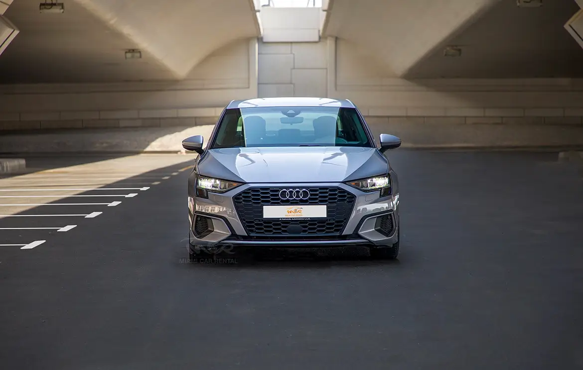 Audi A3 Gray sedan Rental in Dubai and the UAE