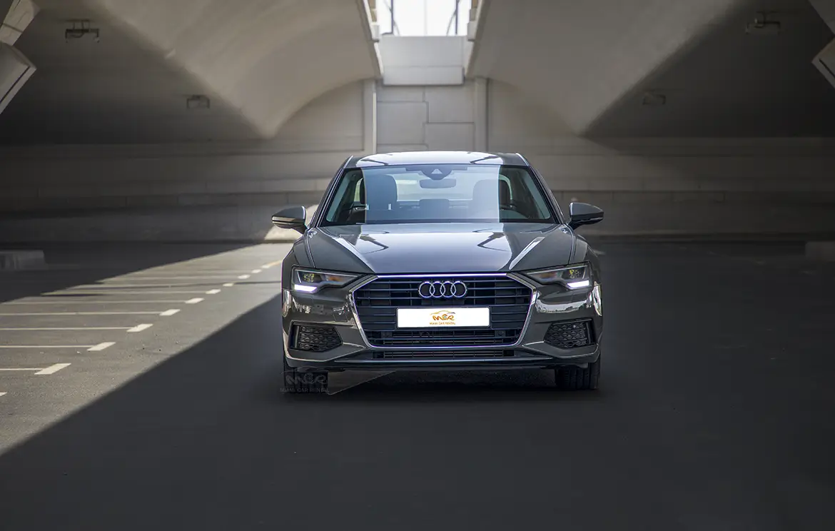 Lease Grey Audi A6 Sedan in Abu Dhabi