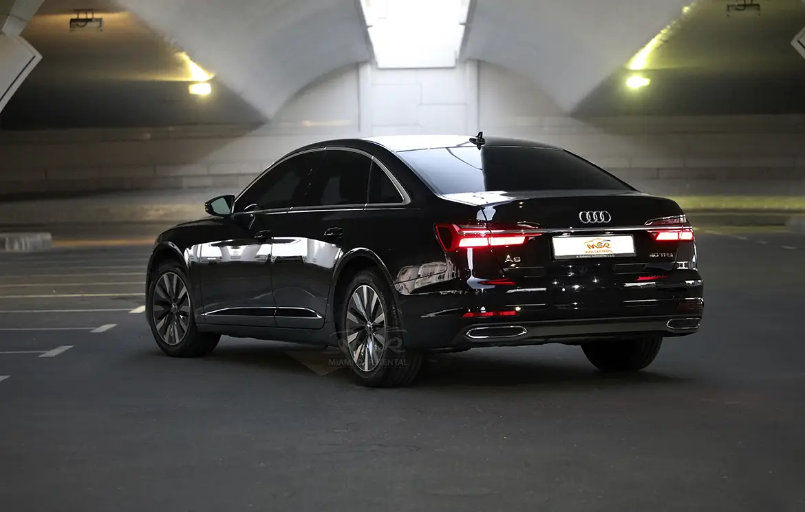 Rent the luxury Audi A6 Black sedan in Dubai