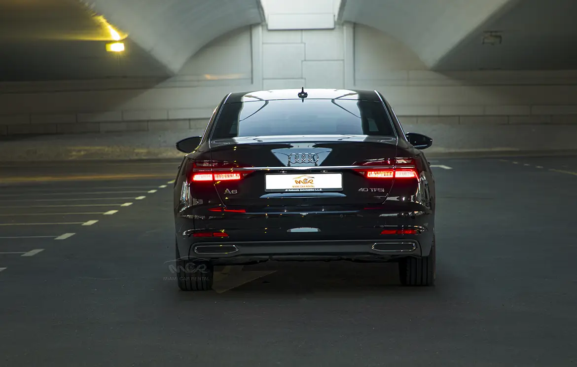 Hire the Audi A6 Black sedan in Abu Dhabi