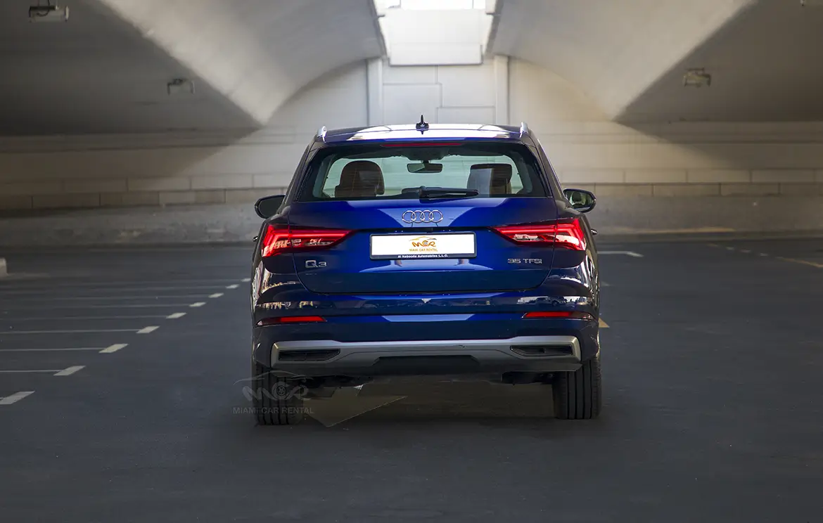 Hire Audi Q3 Blue SUV in ABu Dhabi