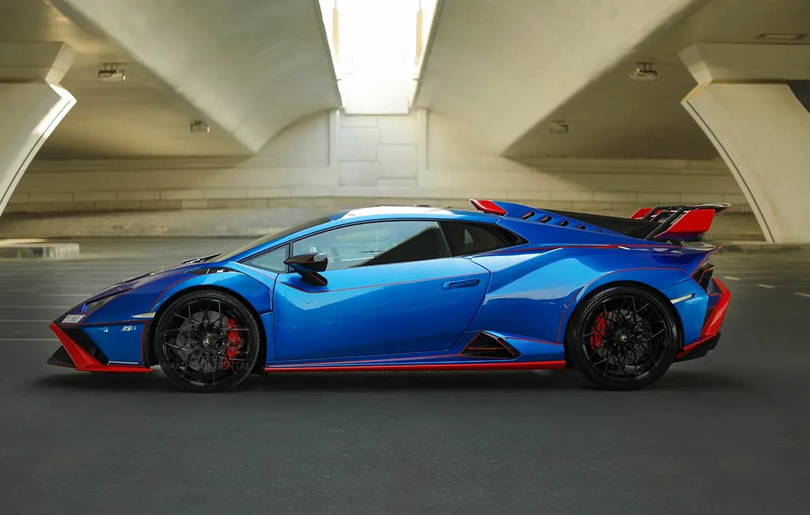 Rent the Lamborghini Huracan STO sports Coupe in Dubai