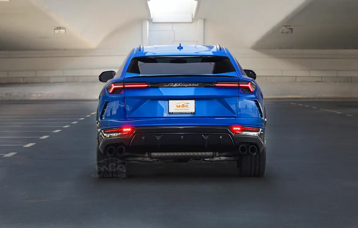 Hire the Lamborghini Urus Blue SUV in Abu Dhabi