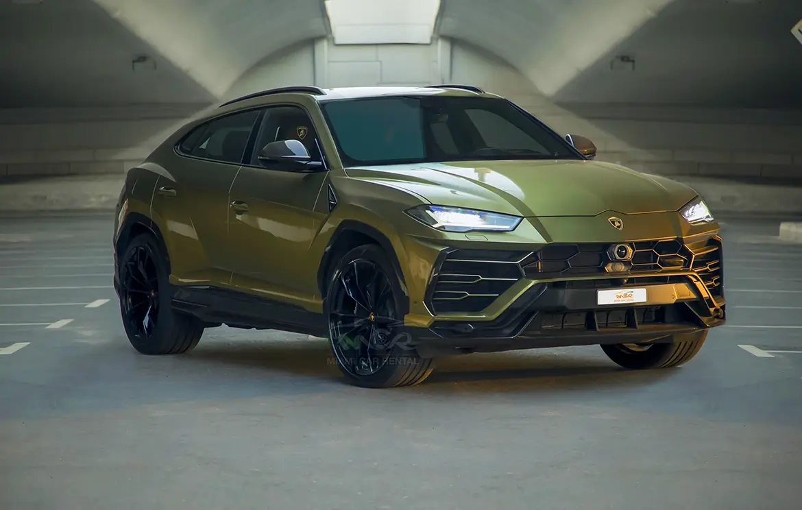 Lease Lamborghini Urus Dark Green Sports in the UAe