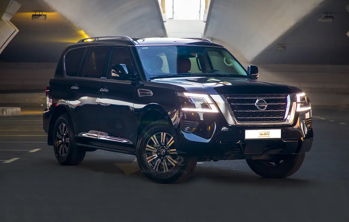 Lease Nisssan Patrol Black SUV for families in the UAe