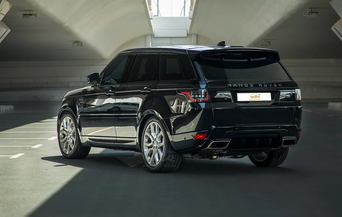 Rent the dynamic Range Rover Sport Black sports in Dubai