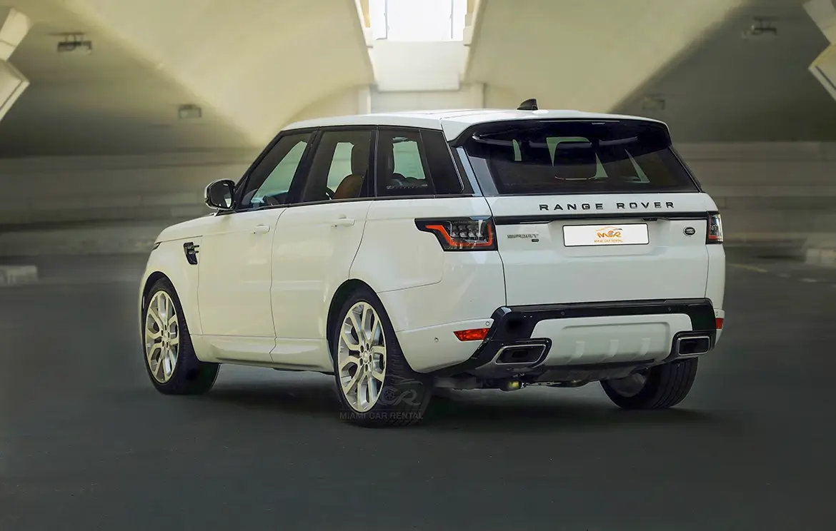 Rent Range Rover Sport White SUV in Dubai