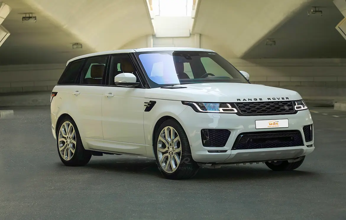 Lease Range Rover Sport White SUV in Abu Dhabi